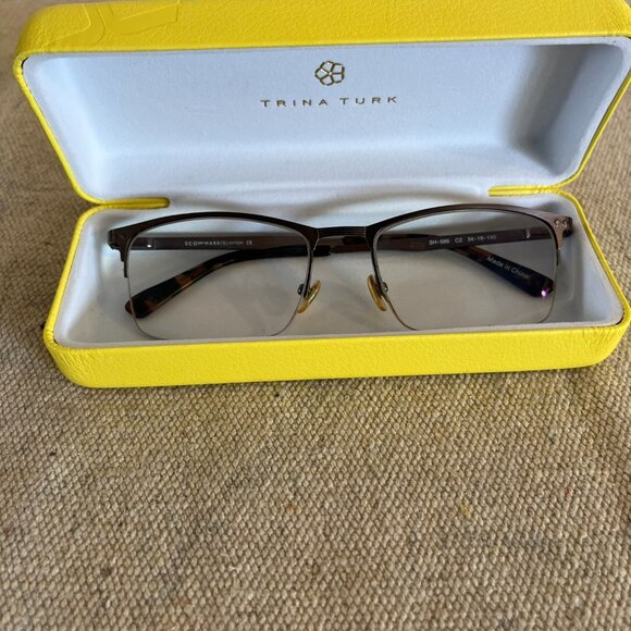 Trina Turk Scott Harris men’s SH-586 Antique Pewter Glasses - Picture 4 of 14